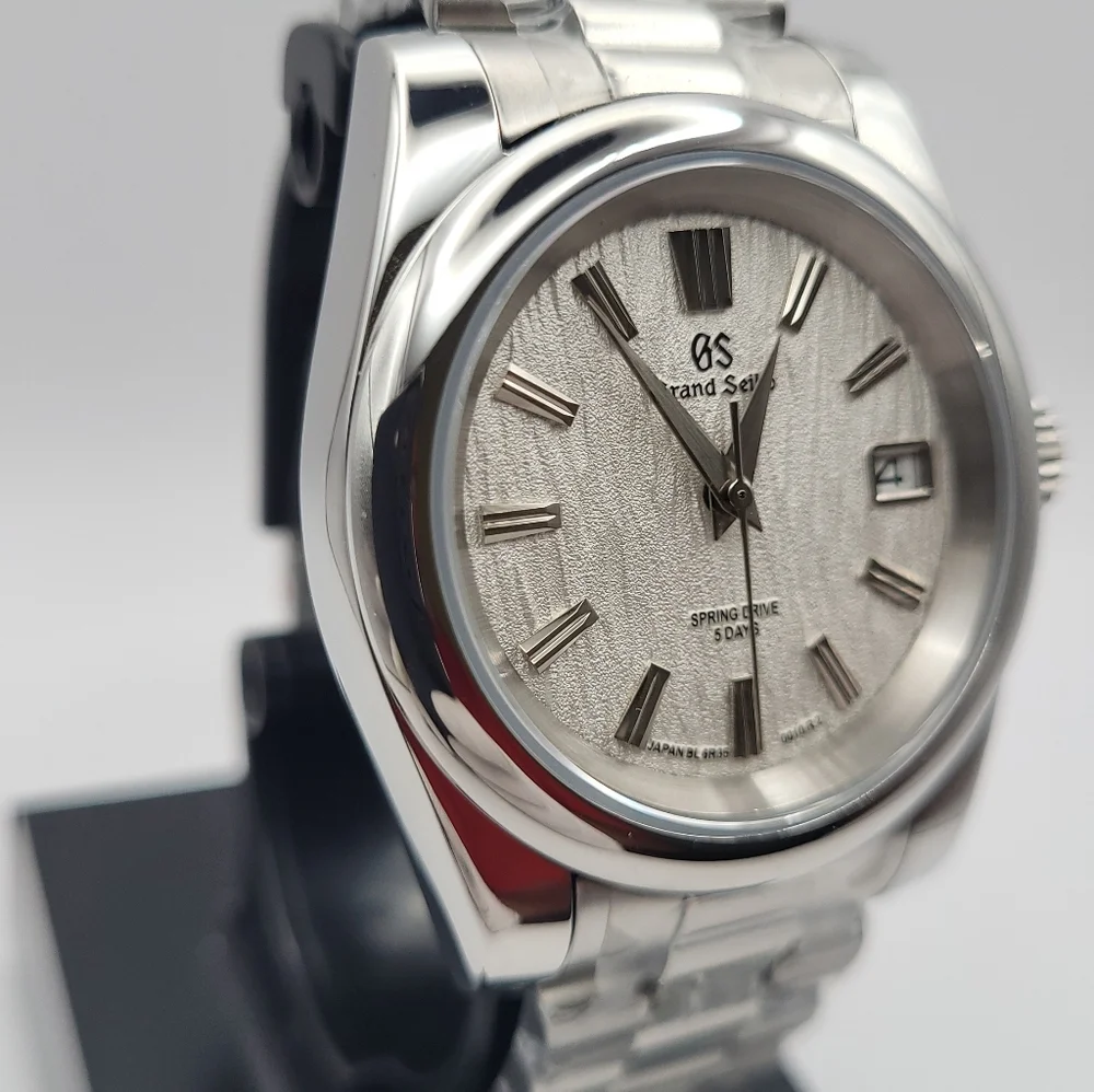 New Custom 39mm Seiko Mod Automatic Watch GS Birchwood Textured Dial